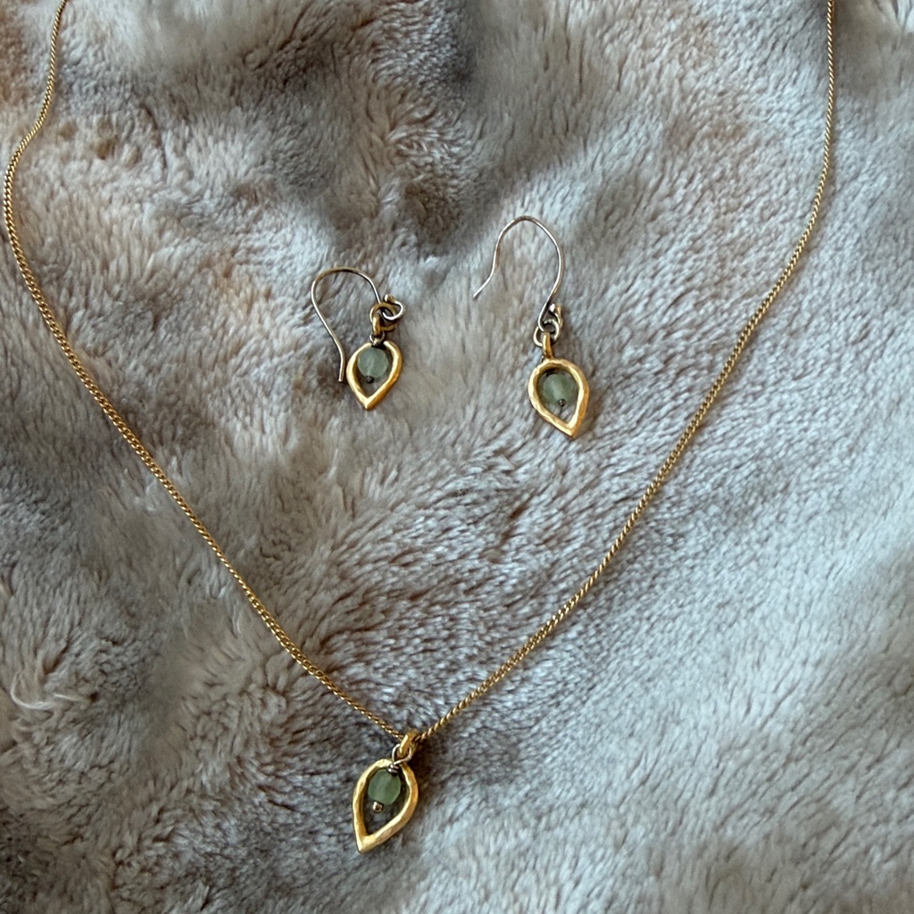 Satya Lotus Petal Necklace And Earrings